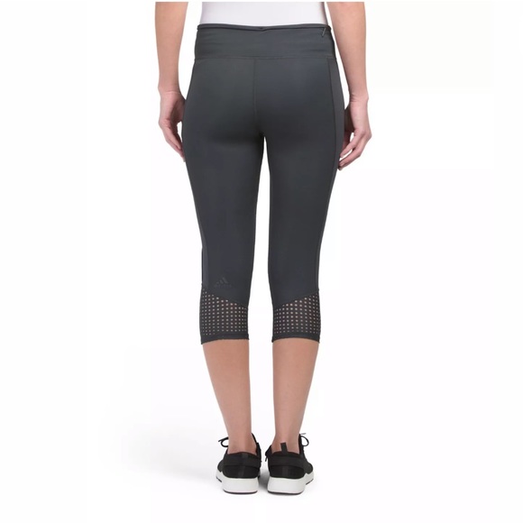 $60 Adidas Supernova Reflective Capris Pants Gray - Picture 4 of 8